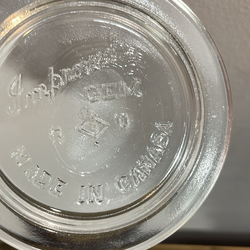 Pure glass vintage GEM jar lids - 12.  BPA FREE AND SUSTAINABLE!  Repeat usage! - Picture 8 of 11